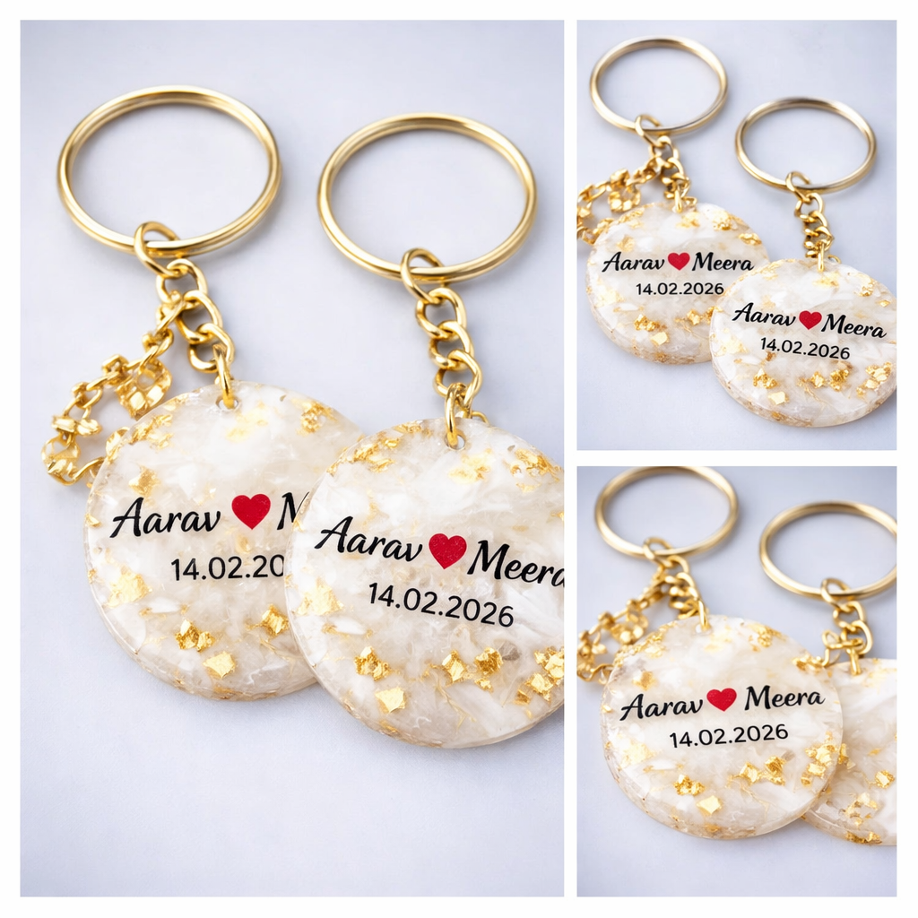 Customized Keychain Resin for wedding & Return Gift
